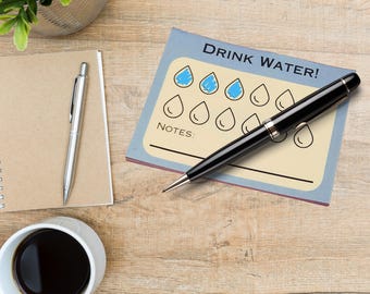 Hand Made Drink Water Notepad Water Tracker