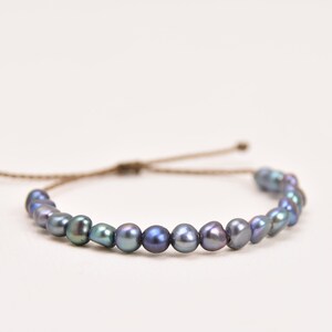 The Crown Pearl Bracelet hand-spun ROPE collection waterproof Tula Blue one-size-fits-all Peacock