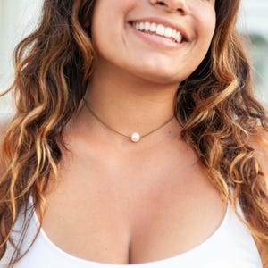 Freshwater pearl / classic Tula Blue / handspun ROPE necklace / waterproof / life-proof / minimalist beauty / bohemian