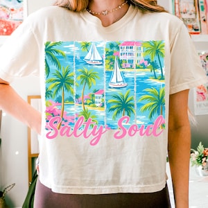Preppy Summer Salty Soul png, Pink Hot Beach png, Beach vibes Brushstroke Png, Aesthetic Summer png, Trendy Summer Png, Funny Sarcastic png
