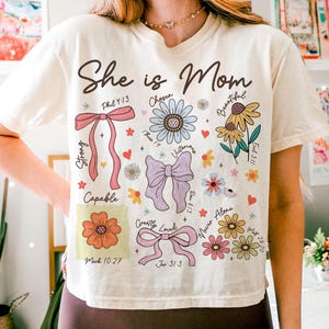 She is Mom Png, Christian Mama Png, Boho Floral Mama Png, Retro Mama Png, Bible Verses Png, Wildflower Mama Png, Mother’s Day Gift Png