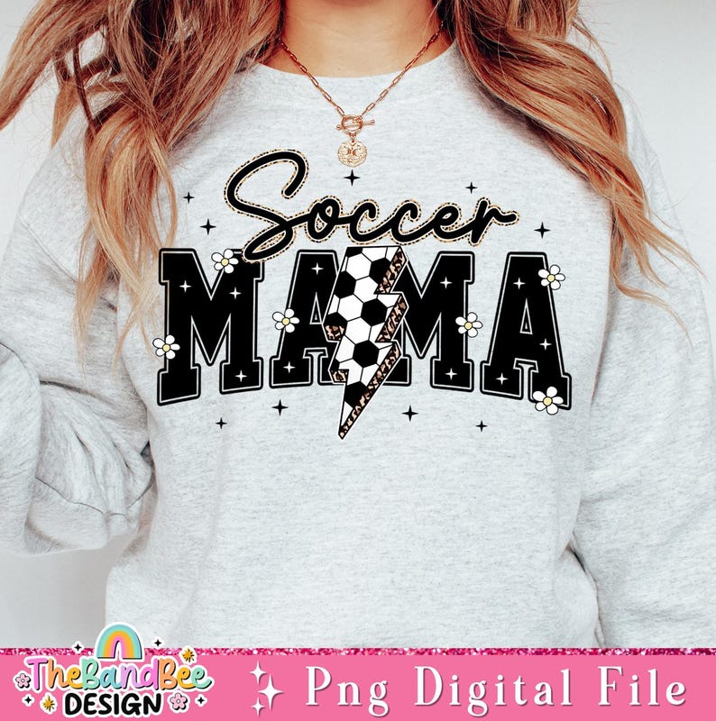 Soccer Varsity Png, Lightning Soccer Png Sublimation, Soccer Png, Retro Soccer Png Shirt Design, Soccer Mama Png Download image 4