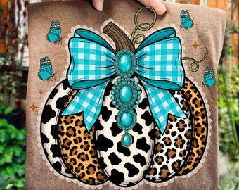 Preppy Western Fall Pumpkin png, Howdy Fall Western Png, Lace Pumpkin Png, Autumn png, Country Fall Png, Cowhide, Turquoise, Cowgirl Png