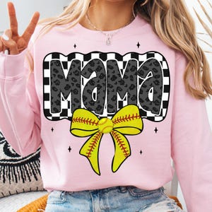 Retro Softball Mama PNG, Softball Mama Png, Softball Coquette Png, Game Day Softball Bow Png, Checker Softball Png, Softball Mom Png