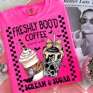 Freshly Boo’d Coffee PNG, Coffee PNG, Halloween PNG, Digital Design, Halloween Shirt Design, Trendy Halloween Png, Halloween Coffee Png