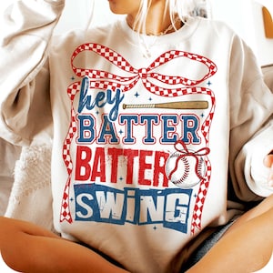 Retro Baseball Batter Batter Swing PNG, Checkered Baseball Coquette Png, Game Day Baseball Coquette Png, Baseball Mom Png,Baseball Shirt Png