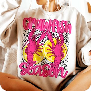 Pink Crawfish Season Preppy png, Crawfish Png, Crawfish Preppy png, Preppy png, Crawfish Sublimation design, Crawfish png files