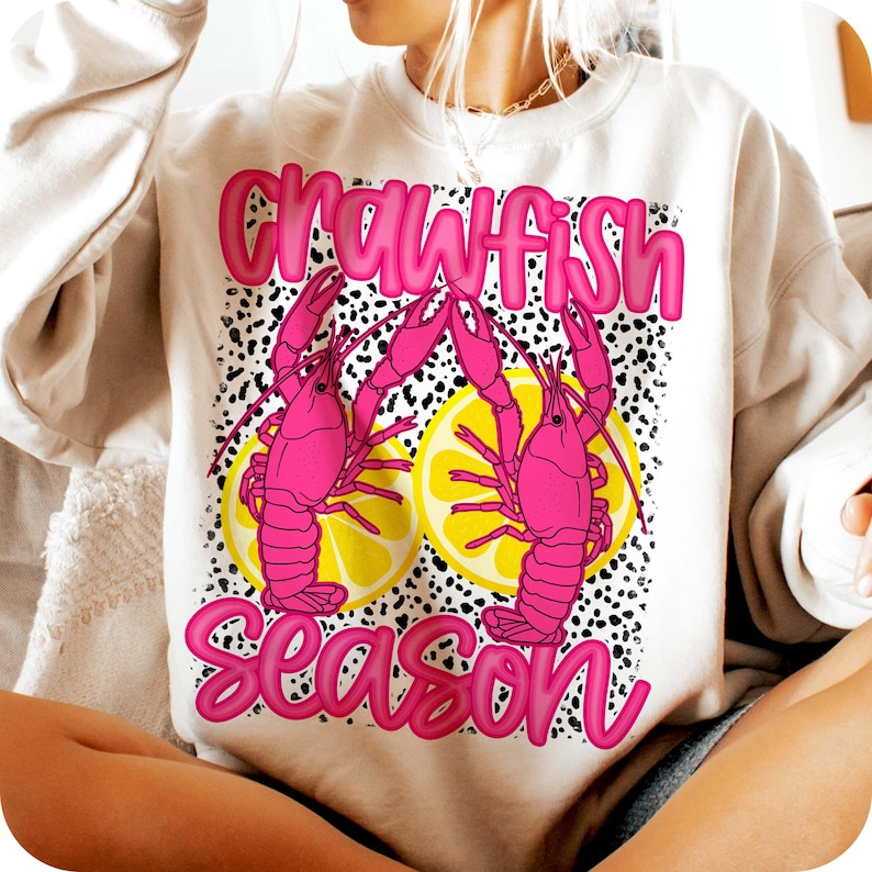 Pink Crawfish Season Preppy png, Crawfish Png, Crawfish Preppy png, Preppy png, Crawfish Sublimation design, Crawfish png files