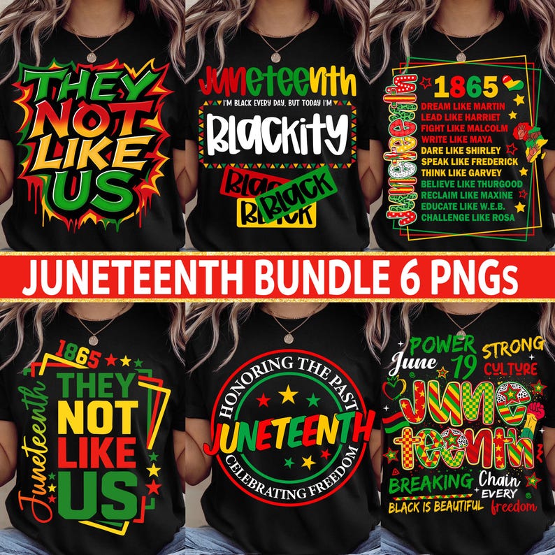 Lot Juneteenth PNG, Juneteenth 1865 Png, Ils ne nous aiment pas Png, Jour de l'émancipation Png, Juneteenth Shirt Png, Sublimation noire liberté image 1