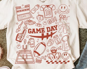 Retro Football Game Day Png, Touchdown Season Png, Preppy Fall Football Png, Football Mama Png, Coquette Football Bow Png, Tis The Season