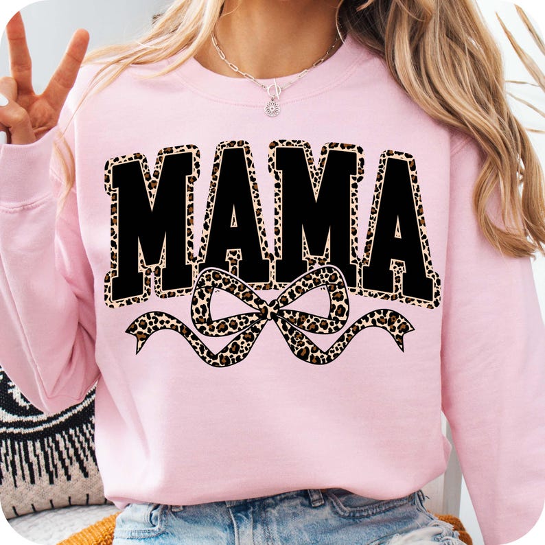 Mothers Day PNG Sublimation, Mama Leopard Coquette Bow PNG, Retro Mama Shirt Design, Varsity Mama PNG, Mama Sublimation Designs, Mom PNG, Leopard Print Mama, Mama Est 2025, Instant Download