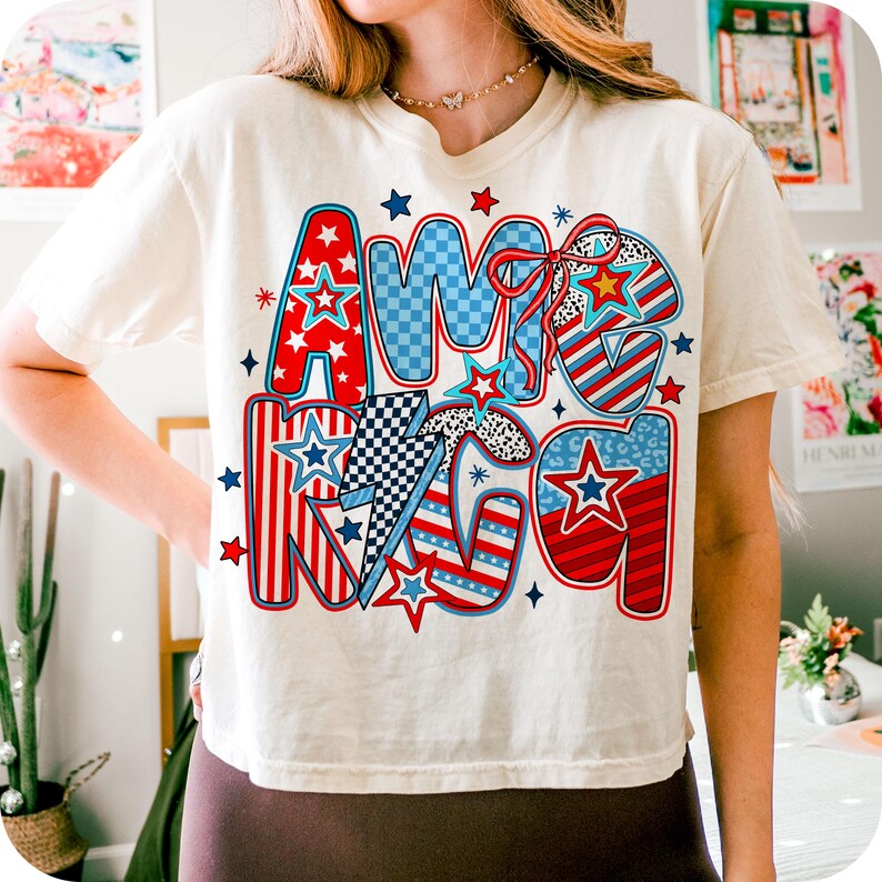 Retro America Coquette Png, 4th of July Png, America Checkered Png ...