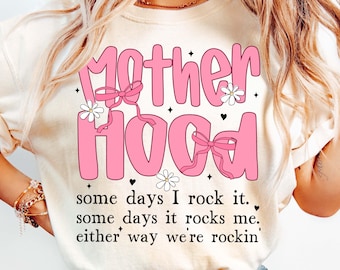 Motherhood Coquette Bow Checker PNG, Retro Mother hood Png, Funny Mom Sarcastic Mama Png, Retro Png Mom shirt Png, Mothers Day png, Mama Png