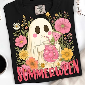 Ghost Summer Halloween png, Retro Summer Halloween Png, Summerween png, Halloween cocktail summer png, Ghost Summer Shirt png