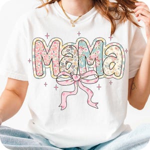 Cute Mama Coquette Bow Png, Floral Mama Png, Mama Png, Preppy Mama Design Png, Checkered Sublimation Design