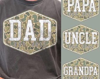 Vintage Camo Dad Bundle Png File, Dad Camo Png, Dad Camouflage Png, Dad Png, Retro Daddy Png, Father's Day Gift, Dad Shirt Design