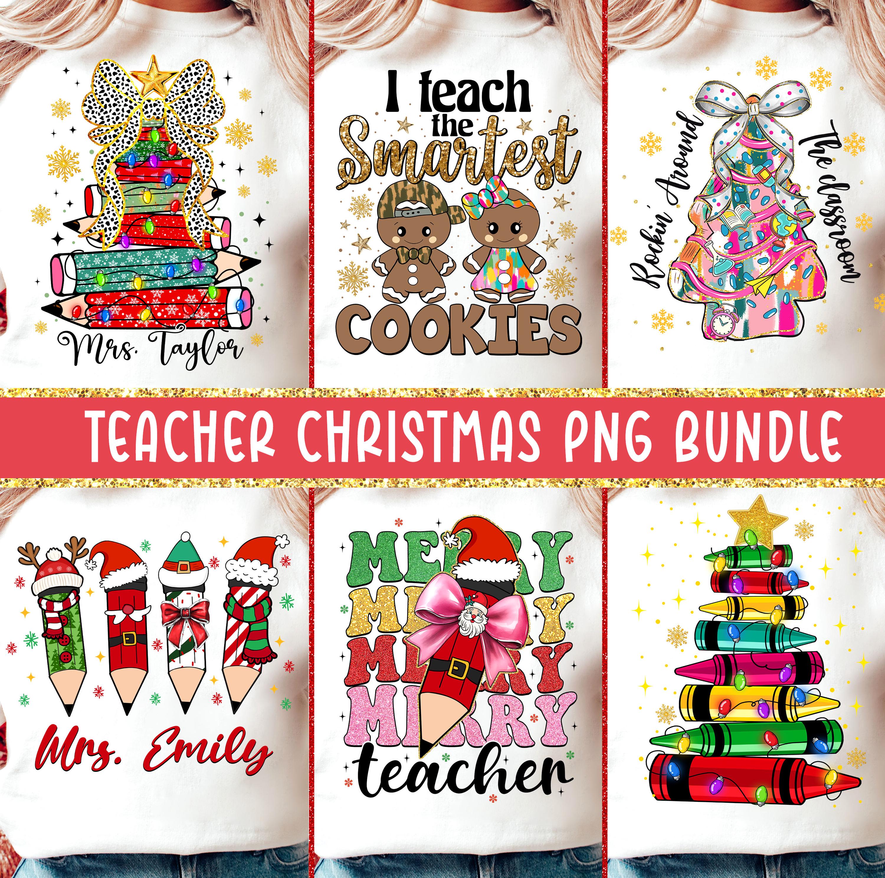 Teacher Christmas Png Bundle, Teacher Christmas Png, Christmas Teacher ...