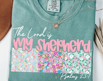 The Lord is My Shepherd Png, Christian Easter Png, Easter Png, Easter Patchwork Png, Retro Easter Bunny Png, Happy Easter Png, Bible Verse