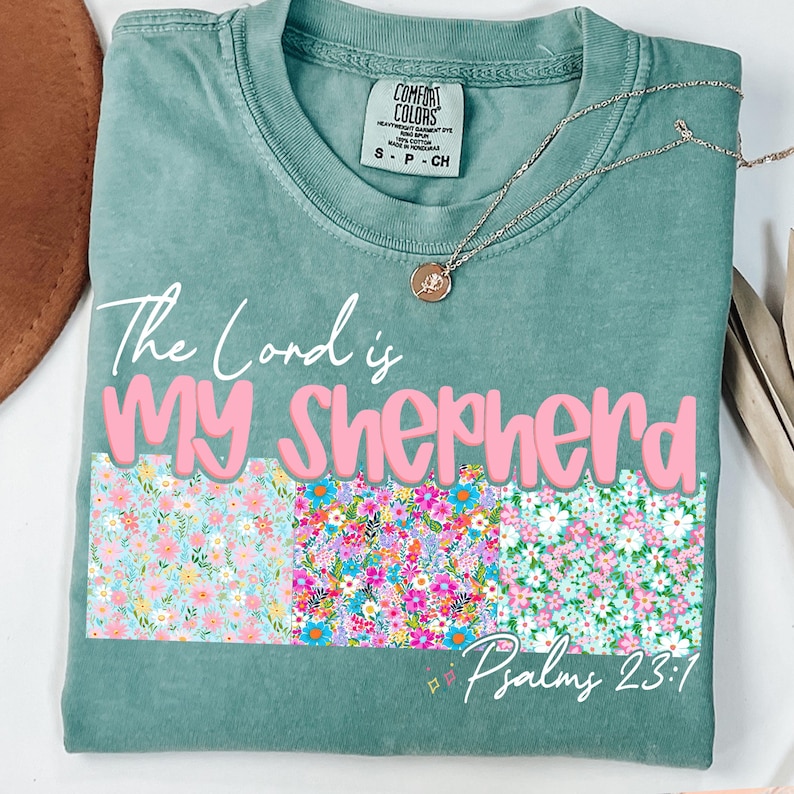 The Lord is My Shepherd Png, Christian Easter Png, Easter Png, Easter Patchwork Png, Retro Easter Bunny Png, Happy Easter Png, Bible Verse