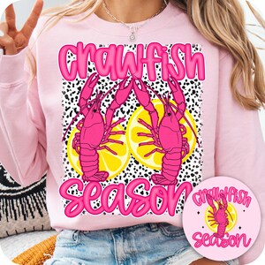 Pink Crawfish Season Preppy png, Crawfish Png, Crawfish Preppy png, Preppy png, Crawfish Sublimation design, Crawfish png files