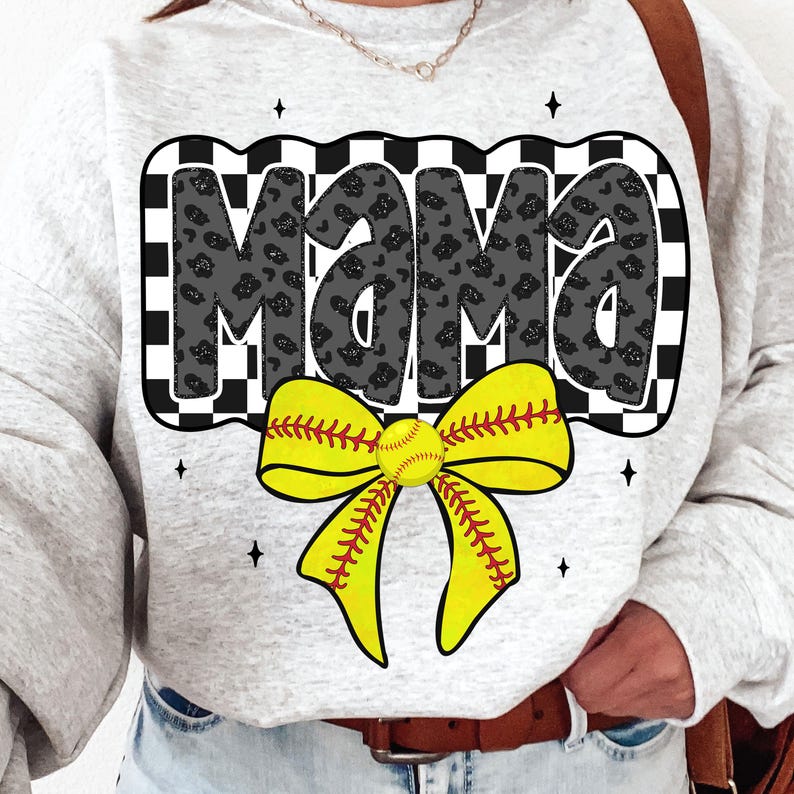 Retro Softball Mama PNG, Softball Mama Png, Softball Coquette Png, Game Day Softball Bow Png, Checker Softball Png, Softball Mom Png