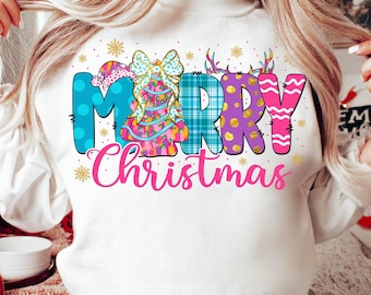 Merry Christmas Png, Christmas Tree png, Christmas Png, Pink Christmas Png, Retro Christmas png, Christmas Sublimation Png