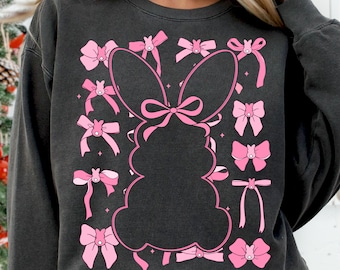 Pink Easter Coquette Bunny PNG, Easter Png, Happy Easter Png, Easter Bunny Png, Easter Coquette Png, Floral Spring Png, Easter Shirt Png