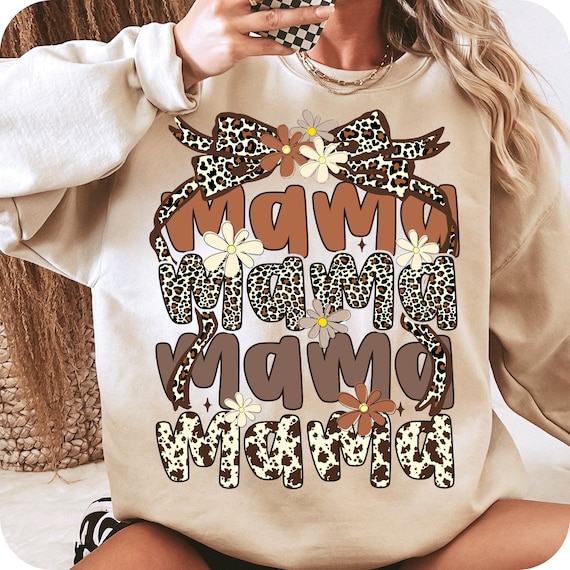 Retro Mama Coquette Flower PNG, Boho Mama png, Mother's Day Png, Mama png, Leopard Mama png, Mama Bow Png Sublimation Design, Mama Gifts
