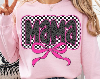 Glitter Pink Mama Coquette Bow Png, Mama Checkered Png, Mama Varsity Png, Pink Mama Png, Mama Png, Mama Bow Png, Mini & Mama Leopard png