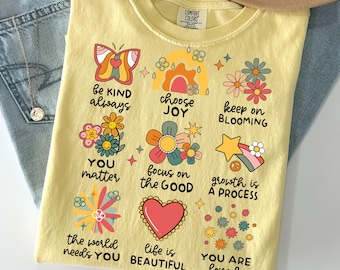 ポジティブな落書きの花柄 PNG、メンタルヘルス png、インスピレーション png、花 png、アファメーション png、花柄 PNG、ボヘミアン png、昇華デザイン