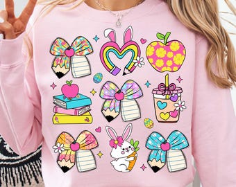 Coqueta de maestra de Pascua png, maestra de Pascua png, Pascua png, Coqueta de Pascua Png, Camisa de maestra Png, Regalos para maestra, Preppy Easter png