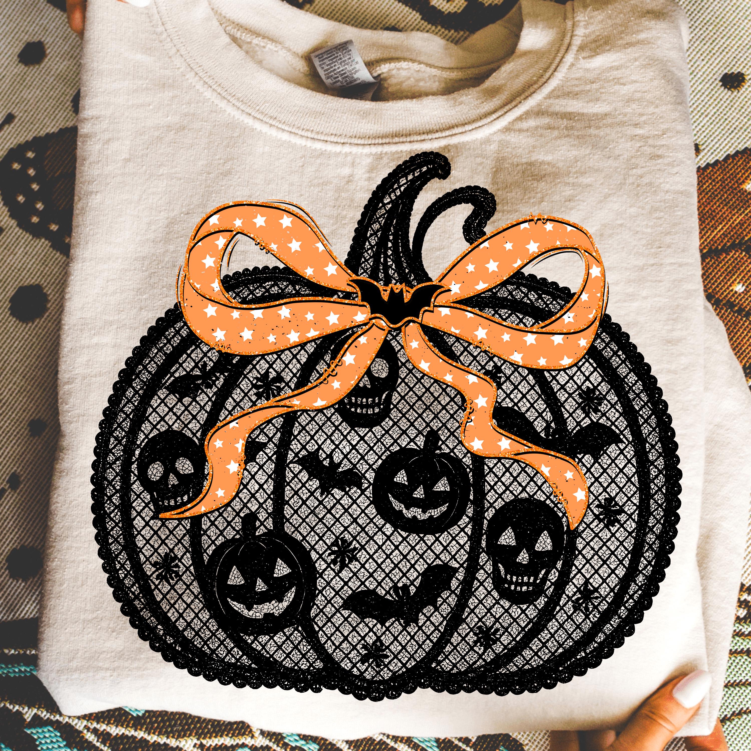 Schwarze Spitze Kürbis PNG, Halloween Kürbis Herbst png, Kürbis Saison png, Halloween png, Spitze Kürbis png, Kürbis png Girly
