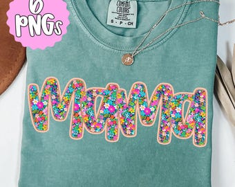 Floral Mama PNG, Preppy Mama Png, Mama Flower Png, Retro Mama Png, Mothers day png, Mama png, Mom png, Gift for mama png, Aunt, Nana, Mimi
