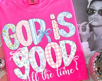 God is Good Png, Spirit Religious Png, Grandmillennial Jesus Png, Jesus Christian Png,Bible Verse Png, Grandmillennial Png, Floral Jesus Png