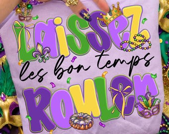 Strikstrik Laissez Les Bon Temps Rouler png, Mardi Gras png, Preppy Mardi Gras png, Mardi Gras-shirt png Louisiana png