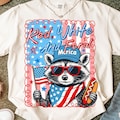 Red White And Feral PNG, Funny Raccoon Shirt PNG, Funny Patriotic Png, Kids 4th Of July png, Merica png, Feral Png, Raccoon USA Png