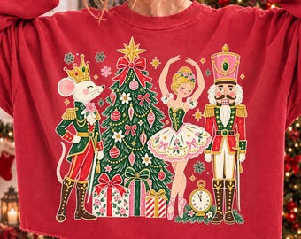 Nutcracker Ballet png, Christmas Ballerina Sublimation Design, Nutcracker Mouse King png, Ballet Christmas Shirt Design png