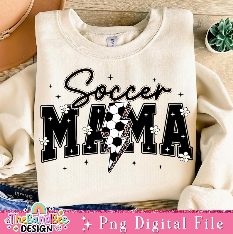 Soccer Varsity Png, Lightning Soccer Png Sublimation, Soccer Png, Retro Soccer Png Shirt Design, Soccer Mama Png Download image 3