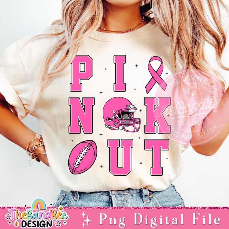 Football Pink Out Png, Breast Cancer PNG, Breast Cancer Football Png, Breast Cancer Awareness PNG, Tackle Cancer Png, Football cancer Png
