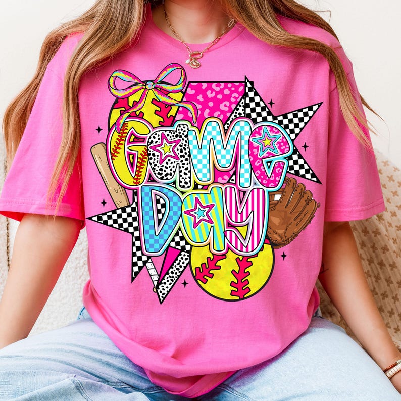 Softball Png, Game Day PNG, Preppy Softball Png, Softball Mama Png, Glitter Softball Mom Png, Leopard Softball Coquette Png