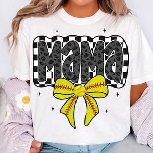 Retro Softball Mama PNG, Softball Mama Png, Softball Coquette Png, Game Day Softball Bow Png, Checker Softball Png, Softball Mom Png