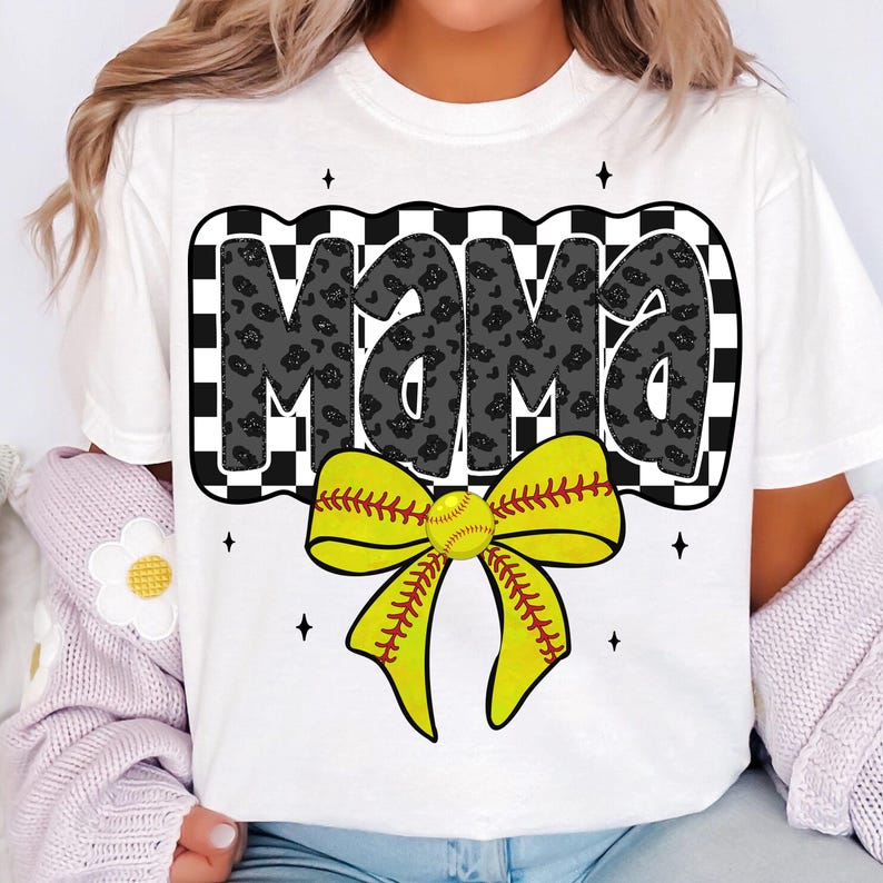 Retro Softball Mama PNG, Softball Mama Png, Softball Coquette Png, Game Day Softball Bow Png, Checker Softball Png, Softball Mom Png