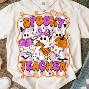 Teacher Halloween Png, Preppy Halloween Teacher Pencil Png, Trick or Teach Png, Halloween Png, Teacher Ghost Shirt Png, Halloween Shirt Png