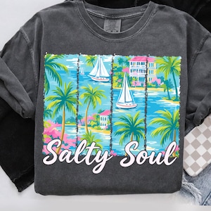 Preppy Summer Salty Soul png, Pink Hot Beach png, Beach vibes Brushstroke Png, Aesthetic Summer png, Trendy Summer Png, Funny Sarcastic png