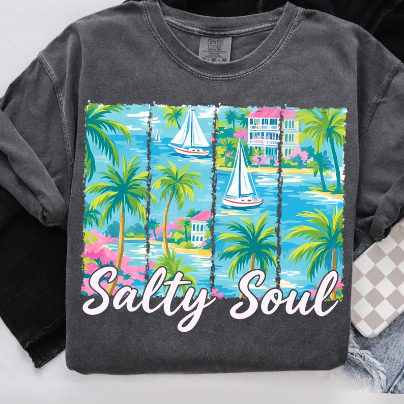 Preppy Summer Salty Soul png, Pink Hot Beach png, Beach vibes Brushstroke Png, Aesthetic Summer png, Trendy Summer Png, Funny Sarcastic png
