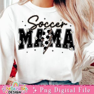 Soccer Varsity Png, Lightning Soccer Png Sublimation, Soccer Png, Retro Soccer Png Shirt Design, Soccer Mama Png Download image 5