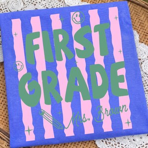 Teacher Grade Level PNG Bundle, Back to School Sublimation Design, Preschool to 5th Grade Clipart, Teacher Team Shirt PNG, Teacher Gift image 4