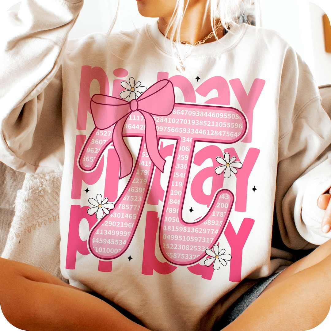 Pink Pi Day Coquette PNG, 3.14 Day Png, Teacher Math Png, Pi Day Bow ...