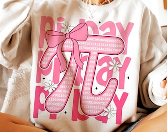 Pink Pi Day Coquette PNG, 3.14 day png, Teacher Math png, Pi Day Bow Png, Cute Math Art, Math Lover Clipart, Pi Day Png, Pink Bow Design