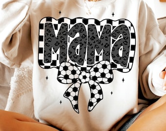 Retro Soccer Mama PNG, Soccer Mama png, Soccer Coquette Png, Game Day Soccer Bow PNG, Checkered Soccer Png, Soccer Mom Png
